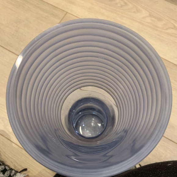 13 7/8” T Blue Vase Made in Poland.  4 1/4” Opening Rim to Rim.  No chips/cracks - Picture 2 of 13